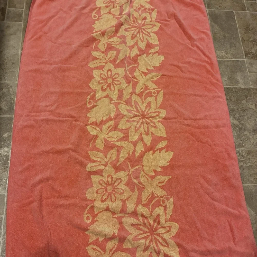 Home Accents VINTAGE Cotton Floral‎ Beach Towel 60X36